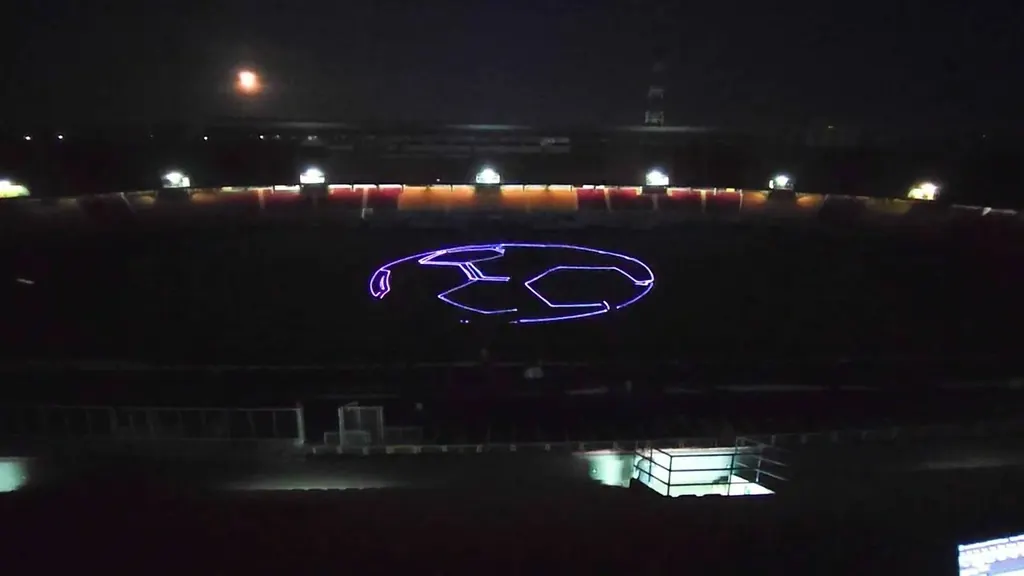 Photograph 1 of “Laser show, Lecce stadium”, Lecce