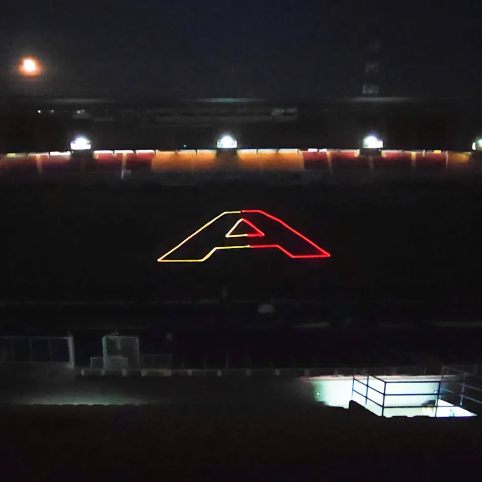 Photograph 2 of “Laser show, Lecce stadium”, Lecce
